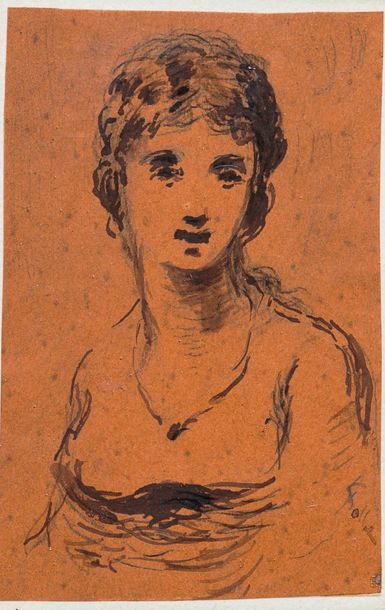 null École française du XIXe siècle, in the taste of Manet (for the model) Portrait...