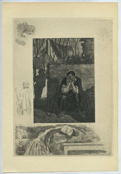 null Felicien ROPS. Lisotte. Rotogravure with remarks on japanese paper. Plate 23...