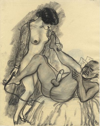 null Alex SZEKELY. Domina Mea, 10 Blätter von Al, Wien, 1935. 11 pencil drawings,...