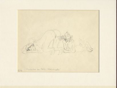 null Leo PUTZ (1869-1940). Erotica, circa 1900. 10 original drawings; 6 in coloured...