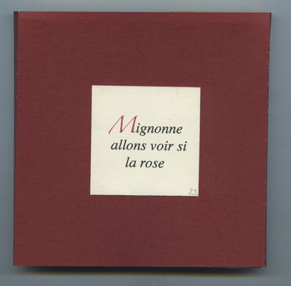 null Lucien CLERGUE - Pierre de RONSARD. Mignonne, allons voir si la rose, Renard...