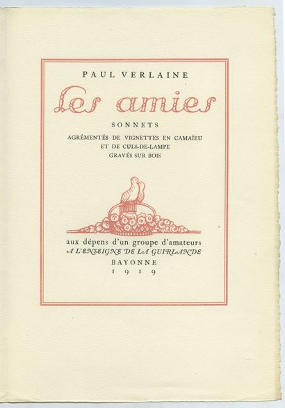 null [Paul VERLAINE - Jean-Gabriel DARAGNÈS]. Les Amies, sonnets, agrémentés de vignettes...