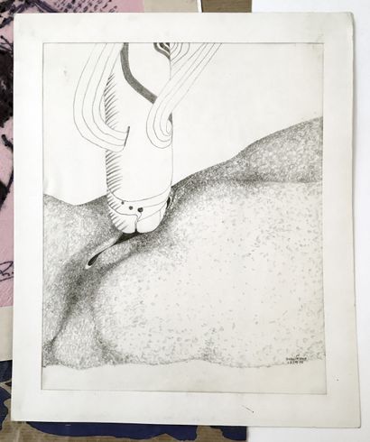 null [HITTE, DESSERFIAUX (?), Philippe GUIBERT, VAUTRIN & divers]. Erotic compositions,...