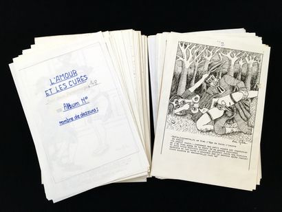 null Éric GILA. L'amour et les curés, vers 1960-1970. 148 encres sur papier, 30 x...