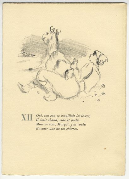 null Pierre LOUŸS - Marcel VERTÈS. Erotic poetry by a famous author, illustrated...
