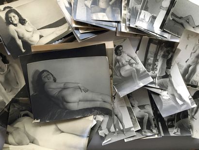 null [Unidentified photographers] Pornographic scenes, nude studies, lingerie, circa...