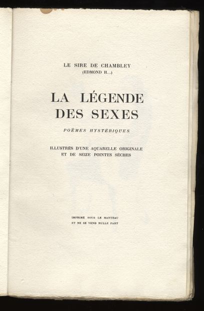 null [Edmond HARAUCOURT - Franz de GEETERE] Le Sire de Chambley (Edmond H…) La Légende...