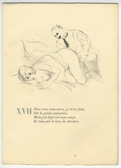 null Pierre LOUŸS - Marcel VERTÈS. Erotic poetry by a famous author, illustrated...