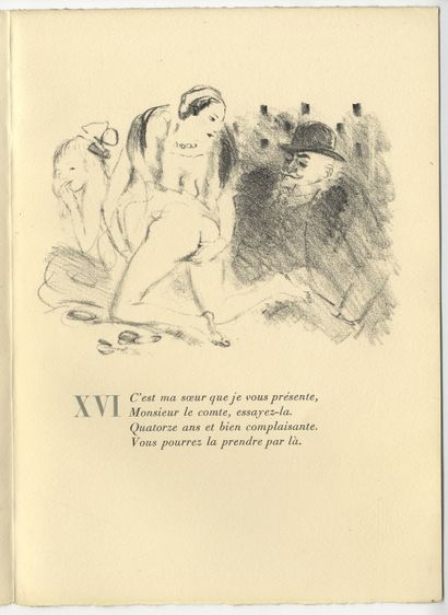 null Pierre LOUŸS - Marcel VERTÈS. Erotic poetry by a famous author, illustrated...