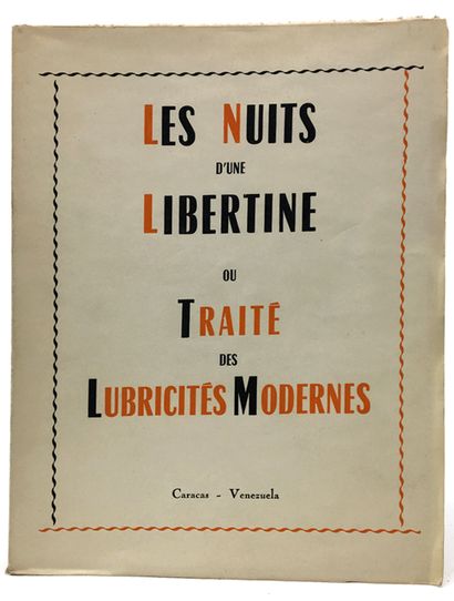 null [Isidore ISOU] Les Nuits d'une libertine ou Traité des lubricités modernes,...