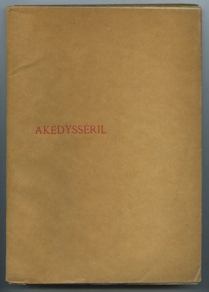 null Auguste de VILLIERS DE L’ISLE-ADAM. Akëdysséril. M. de Brunhoff, Paris, 1886....