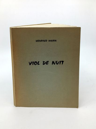 null [Pierre GOETZ]. Henrico NHAIN. Viol de nuit. In-8, 18,5 x 13,7 cm, de 93 pages,...