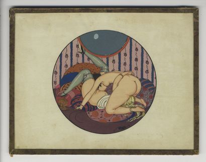 null [Gerda WEGENER]. The Relaxation of Eros. Small wallet in-folio, 25.5 x 19.7...