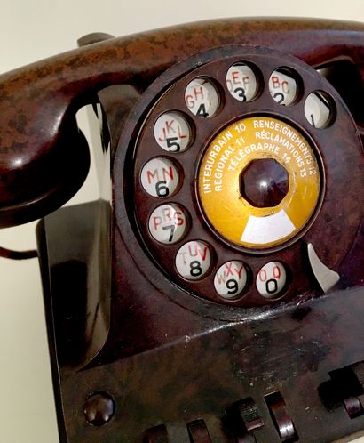 null TELEPHONY. WALL PHONE. Northern Electric, in black bakelite, Canada, circa 1950....