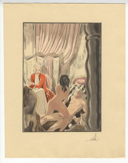 null [André COLLOT] Memoirs of Casanova. Twenty coloured etchings. Paris [Paul Cotinaud],...