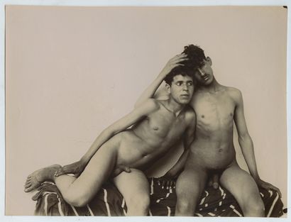 null Vincenzo GALDI (1871-1961), attributed to. Study of male nude, circa 1910. Period...
