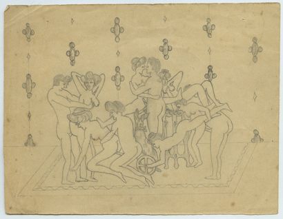 null [Unidentified Artist] Orgies, genre scenes, second half of the 20th century....