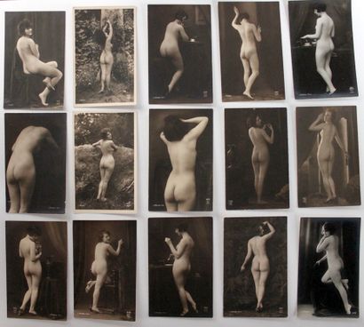 null [Julien MANDEL] A. NOYER. Callipygie, études de nu, lingerie vers 1928. 32 épreuves...