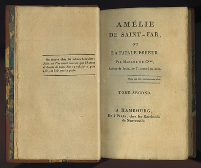 null Mrs GUYOT or Félicité de CHOISEUL-MEUSE. Amélie de Saint-Far, or La fatale erreur....