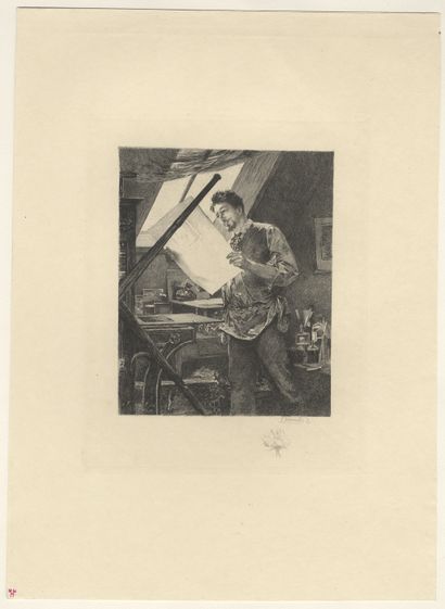 null Felicien ROPS. 6 engravings including : Useless and harmful works in color....