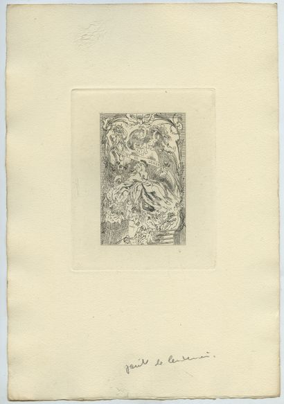 null Félicien ROPS. 2 frontispices. Point de lendemain. Frontispice pour Point de...