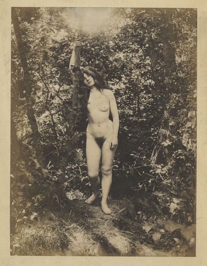 null [Unidentified photographer] Studies of outdoor nudes, picturalism, circa 1900....