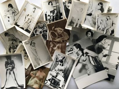 null [Unidentified photographers] Pornographic scenes, nude studies, lingerie, circa...