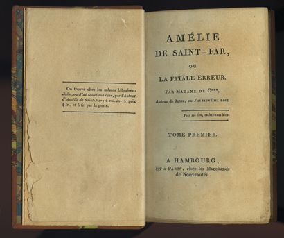 null Mrs GUYOT or Félicité de CHOISEUL-MEUSE. Amélie de Saint-Far, or La fatale erreur....