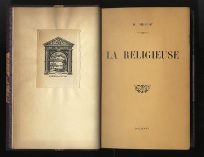 null Denis DIDEROT - Martin VAN MAELE. La Religieuse. Jules Chevrel, Paris, 1916....