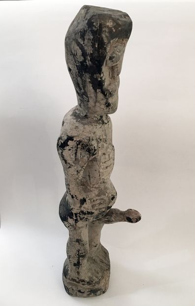 null ITHYPHALLIC CHARACTER. Unknown provenance, 20th century. Wooden sculpture, 72...