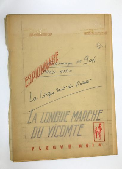 null Michel GOURDON (1925-2011). La Longue marche du vicomte, 1971. Gouache originale,...