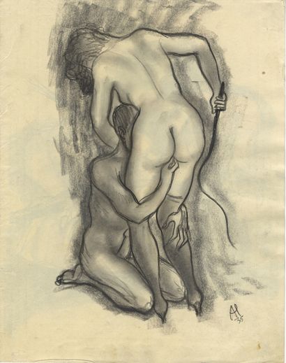 null Alex SZEKELY. Domina Mea, 10 Blätter von Al, Wien, 1935. 11 dessins au crayon,...