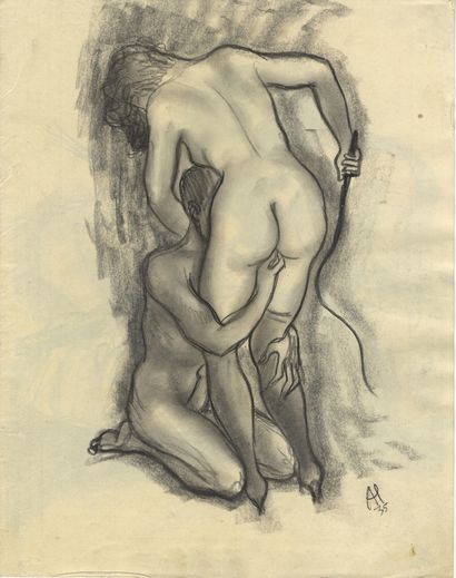 null Alex SZEKELY. Domina Mea, 10 Blätter von Al, Wien, 1935. 11 pencil drawings,...