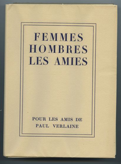 null [Paul VERLAINE - André DIGNIMONT, attribué à]. Femmes, Hombres, Les amies. Pour...