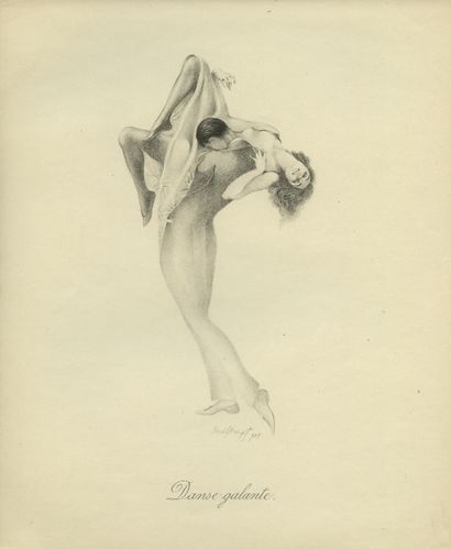 null Margit GAAL. 12 dessins de Margit Gaal, édition privée, Paris, 1920. Portefeuille...