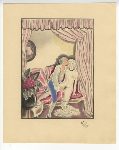 null [André COLLOT] Memoirs of Casanova. Twenty coloured etchings. Paris [Paul Cotinaud],...