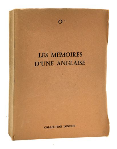 null Les Mémoires d'une Anglaise. Collection London, b. p. 1090. In-8 de 189 pages,...