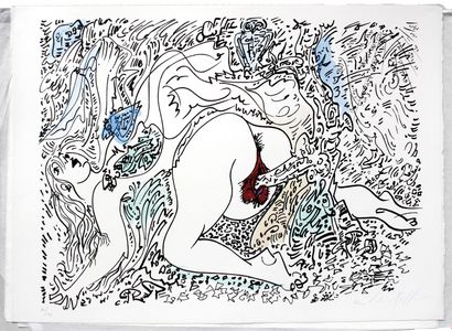 null André MASSON (1896-1987). Erotic drawings, Claude Tchou, Paris, 1971. A large...