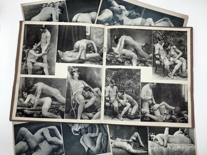 null [Photographes non identifiés]. Scènes pornographiques, vers 1930. Plaquette...