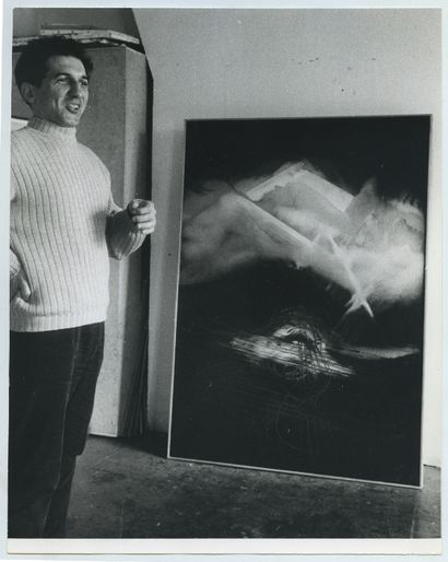null Frédéric BENRATH (1930-2007), peintre. Épreuve argentique d'époque, 18 x 22,5...