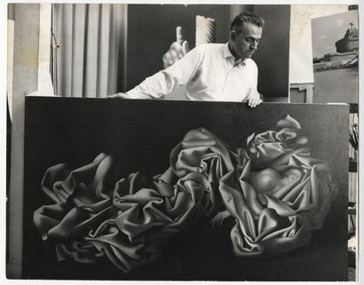 null Georges ROHNER (1913-2000), peintre. Épreuve argentique d'époque, 24 x 30 cm....