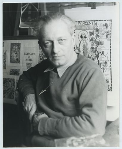 null Jean CHIÈZE (1898-1975), graveur sur bois. Épreuve argentique d'époque, 16 x...