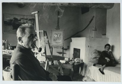null Georges ROHNER (1913-2000), peintre. Épreuve argentique d'époque, 15,6 x 24...