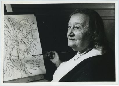 null HEL-ENRI née Hélène BERLEWI (1873-?), elle commença à peindre en 1952, à l'âge...