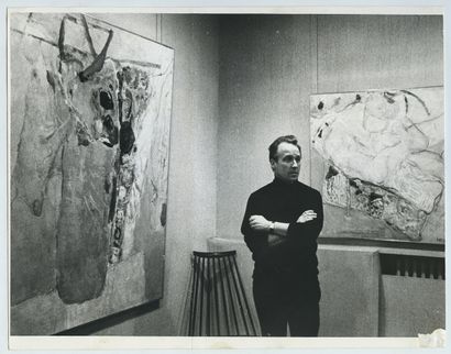 null Pierre LESIEUR (1922-2011), peintre. Épreuve argentique d'époque, 18,2 x 23,5...