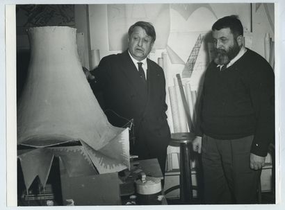 null ÉTIENNE-MARTIN, né Étienne MARTIN (1913-1995), sculpteur et peintre. Épreuve...