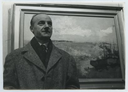 null Albert LAUZERO (1909-2006), peintre et graveur. Épreuve argentique d'époque,...