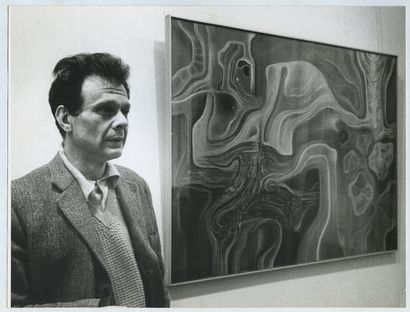 null Bernard SABY (1925-1975), peintre et dessinateur. Épreuve argentique d'époque,...
