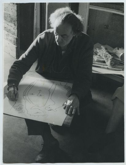 null Manfredo BORSI (1900-1967), peintre, graveur et céramiste. Épreuve argentique...