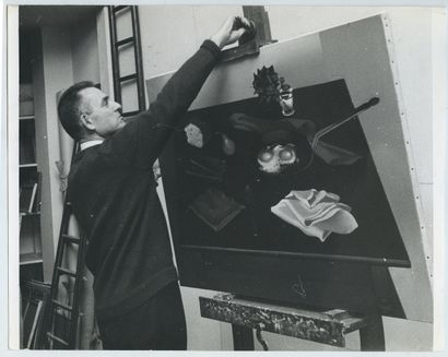 null Georges ROHNER (1913-2000), peintre. Épreuve argentique d'époque, 18 x 23 cm....